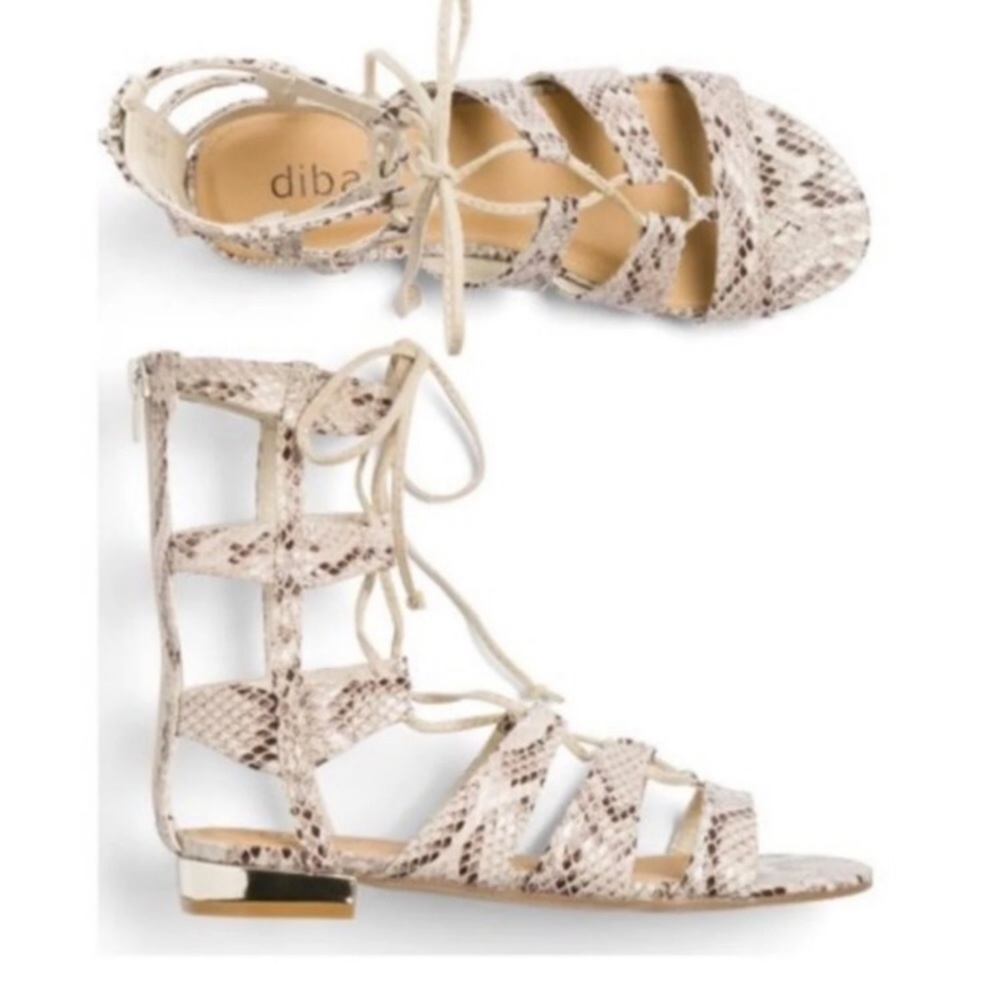 Snakeskin Gladiator Sandals!